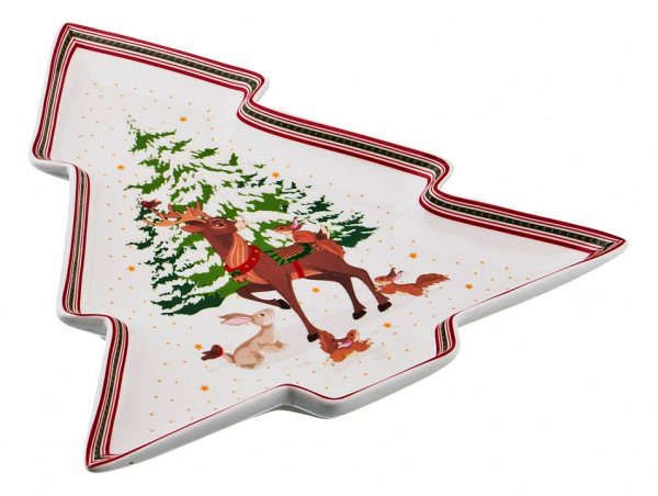 Блюдо декоративное (26х24х2.5 см) Xmas 85-1528