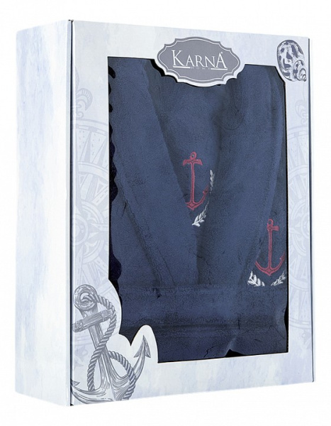 Халат мужской (L) с полотенцем Marine