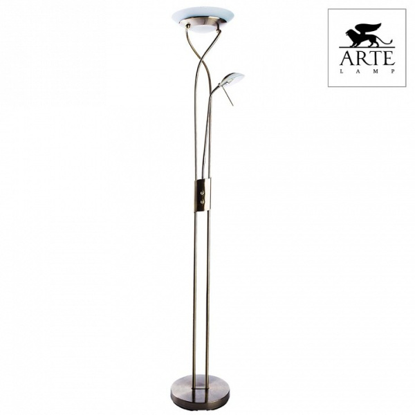 Торшер с подсветкой Arte Lamp Duetto A4399PN-2AB