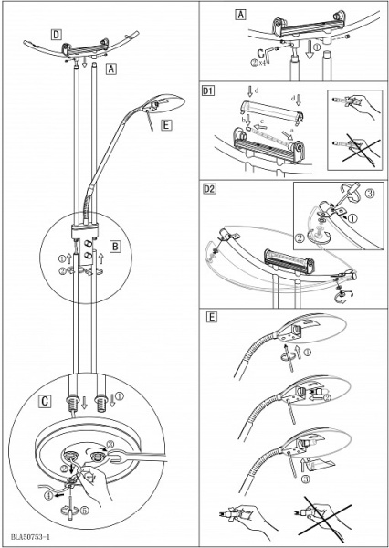 Торшер с подсветкой Eglo Baya 30638