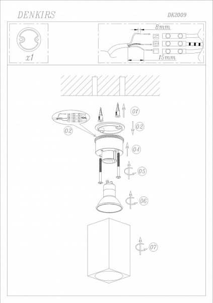 Накладной светильник Denkirs 2009 DK2009-YE