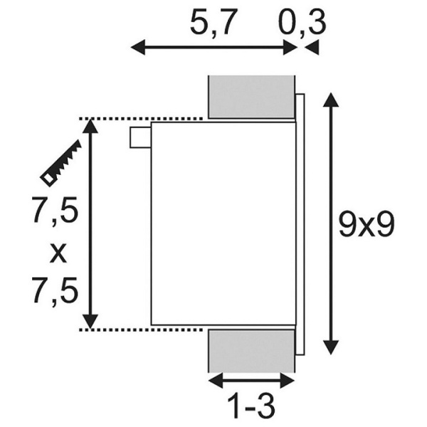 Встраиваемый светильник SLV Frame Basic 111260