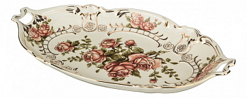 Чаша декоративная (42х45х4 см) Корейская роза 215-082