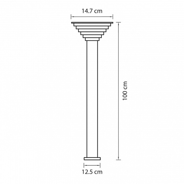 Наземный высокий светильник Lightstar Piatto 379737