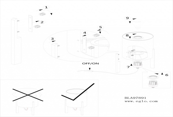 Настольная лампа декоративная Eglo ПРОМО Campodino 97893