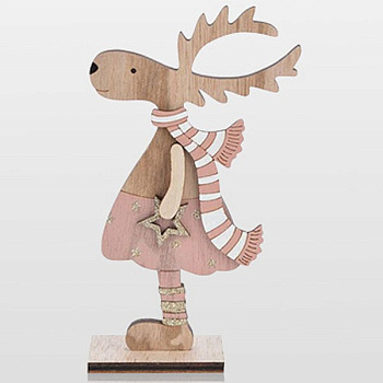 Фигур настольный [18 см] Рождественский Олень 504-006