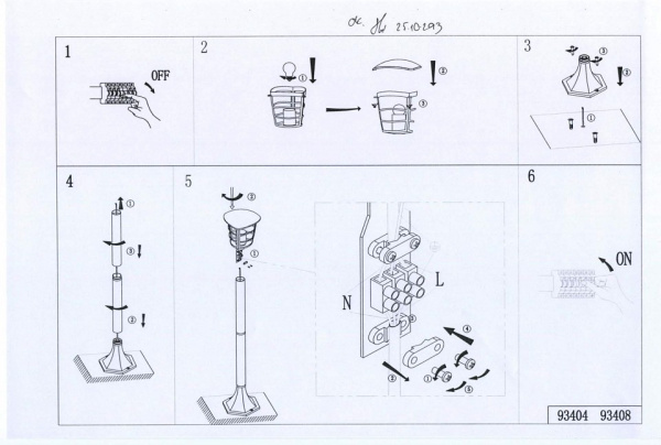 Наземный низкий светильник Eglo ПРОМО Aloria 93404