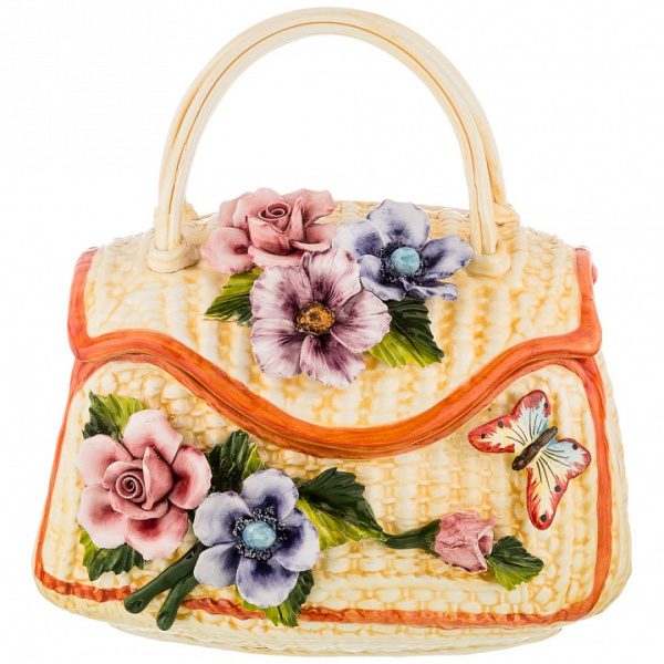 Фигура настольная (30х22х30 см) Корзина с цветами 335-348