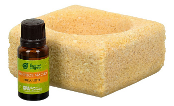 Набор из запарки для бани и соляного испарителя (10x10x5 см) Эвкалипт 32483