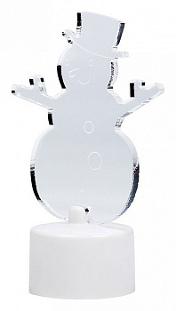 Снеговик световой [10 см] в шляпе 2D 501-043