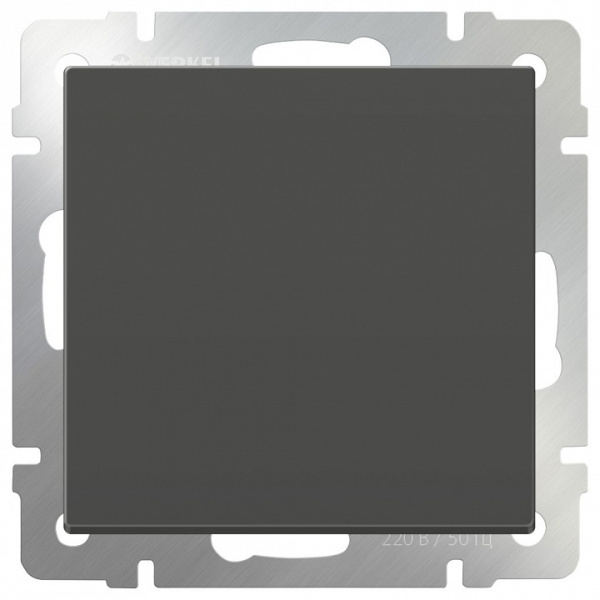 Выключатель перекрестной одноклавишный без рамки Werkel Серо-коричневый WL07-SW-1G-C