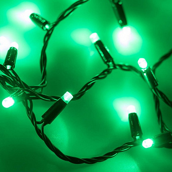 Гирлянда нить [10 м] String ARD-STRING-CLASSIC-10000-BLACK-100LED-FLASH GREEN (230V, 7W)