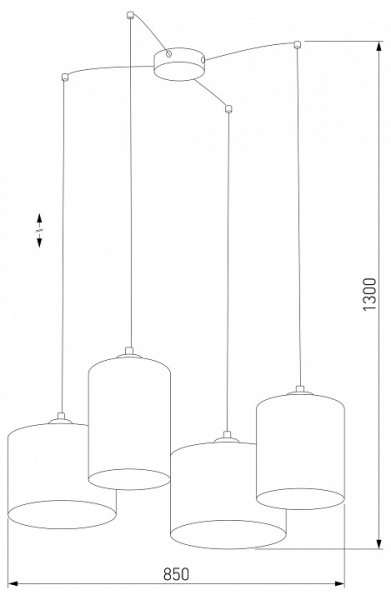 Подвесная люстра TK Lighting Juta 6585 Juta