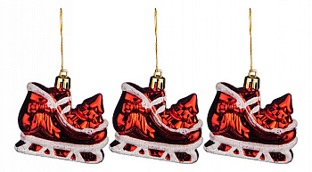 Набор из 3 елочных игрушек Сани 858-130