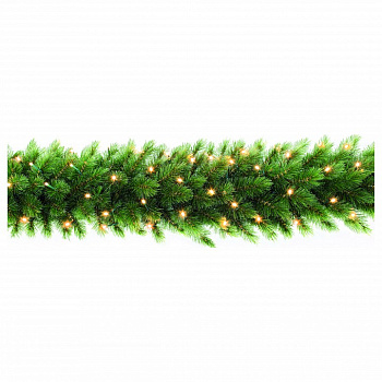 Гирлянда хвойная [1.8 м] Лесная красавица с лампами зеленая 73776