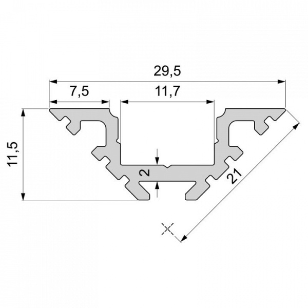 Профиль накладной Deko-Light AV-01-10 970402