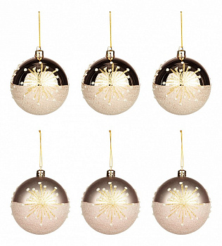 Набор из 6 елочных шаров Art 858-140