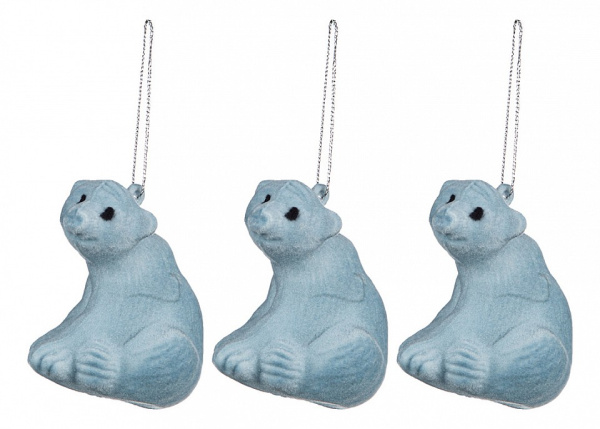 Набор из 3 елочных игрушек Медвежата 858-142