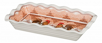 Блюдо декоративное (27х15х4.5 см) Петух 388-477