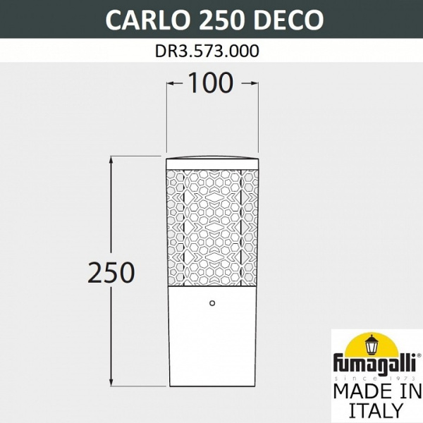 Наземный низкий светильник Fumagalli Carlo Deco DR3.573.000.LXU1L