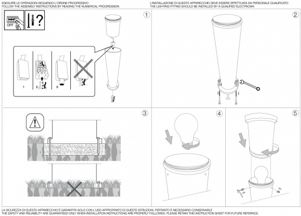 Наземный низкий светильник Ideal Lux Tronco TRONCO PT1 H80 COFFEE