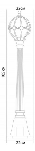 Наземный высокий светильник Feron Сфера 11375