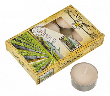 Набор из 6 свечей ароматических (4x2 см) Ваниль 348-490