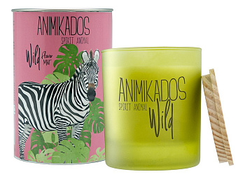 Свеча ароматическая (9.9 см) Wild Zebra - цветочный VV040FOAW