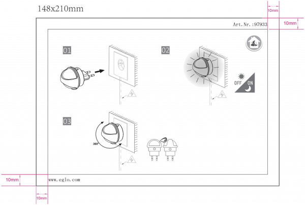 Ночник Eglo ПРОМО Tineo 97933