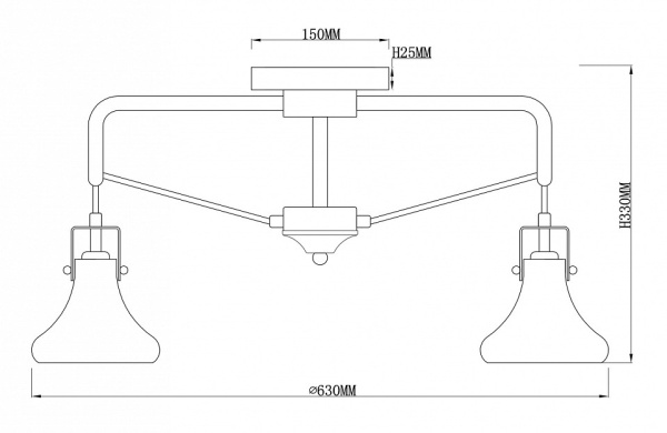 Потолочная люстра Rivoli Scomparsa S5 CR Б0037676
