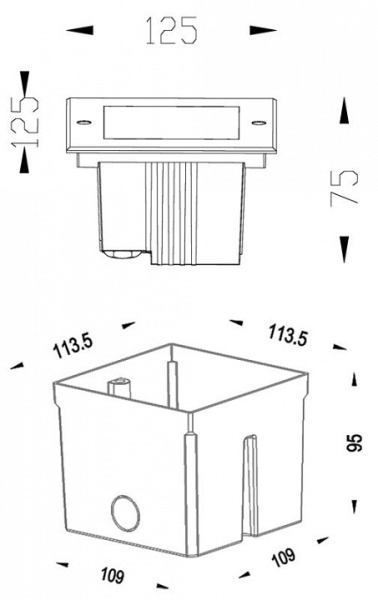 Встраиваемый в дорогу светильник Deko-Light Square II WW 730245