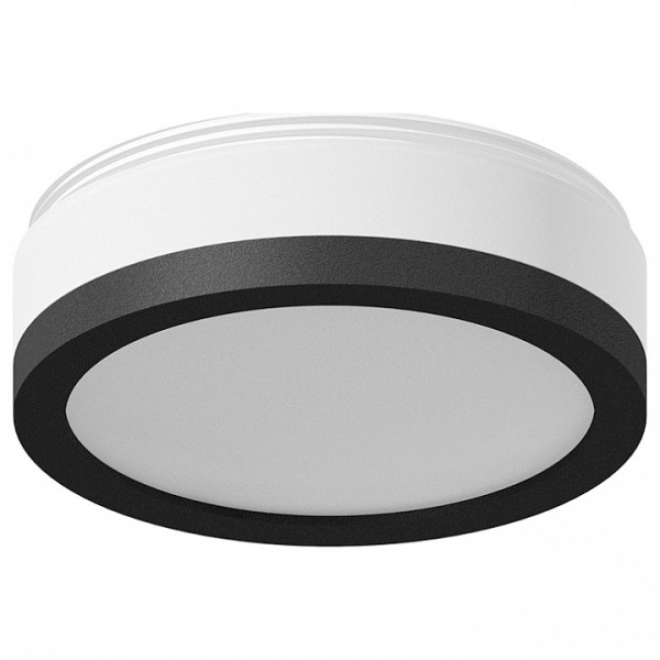Рамка на 1 светильник Ambrella N622 N6221 SBK/FR черный песок/белый матовый D60*H30mm Out15mm MR16