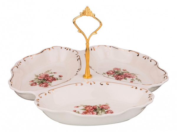 Блюдо декоративное (26х17 см) Корейская Роза 797-034
