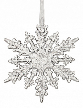 Елочная игрушка (11 см) Снежинка 788-030