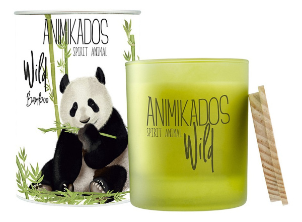 Свеча ароматическая (9.9 см) Wild Panda - бамбуковый VV040BMAW