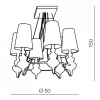 Подвесная люстра Azzardo Baroco 6 pendant AZ1379