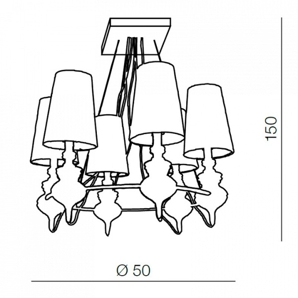 Подвесная люстра Azzardo Baroco 6 pendant AZ1379
