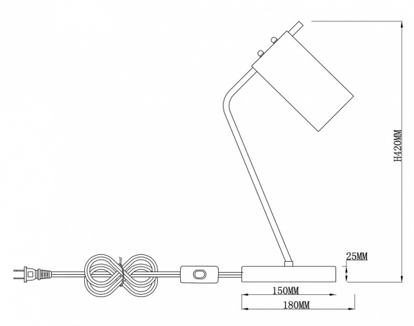 Настольная лампа декоративная Rivoli Lattea T1 CR Б0037699