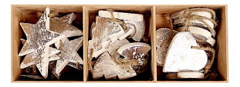 Набор из 24 елочных игрушек (35x8x13 см) Silver en_ny0012