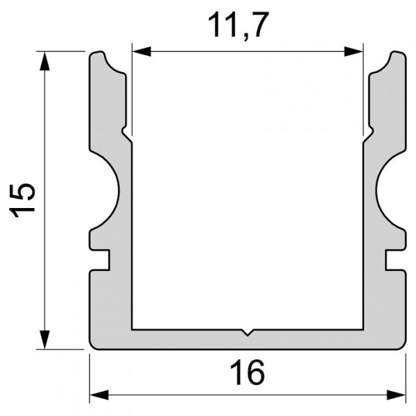 Профиль накладной Deko-Light AU-02-10 970127
