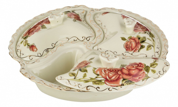 Блюдо декоративное (30х8 см) Корейская Роза 126-507