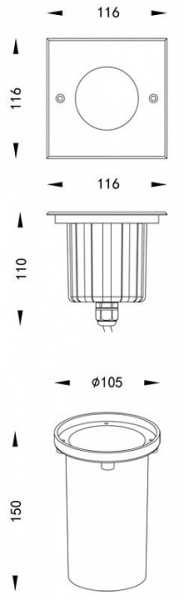 Встраиваемый в дорогу светильник Deko-Light Quick Quick 100048