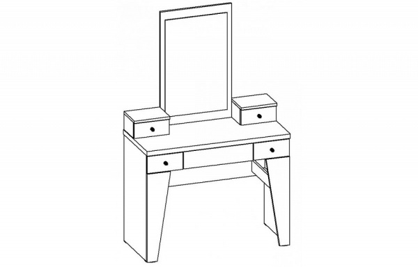 Стол туалетный Крокус ТС.003.1000-01, БЯ.001.250-01, БЯ.001.250-01, ЗН.006.500-00