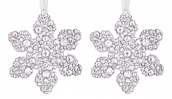 Елочная игрушка (9 см) Снежинка 788-073