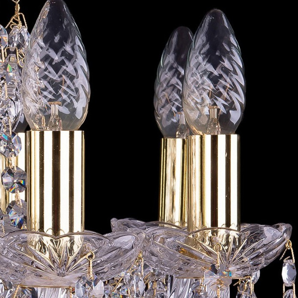 Подвесная люстра Bohemia Ivele Crystal 1406 1406/8/141/G/Leafs