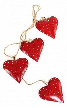 Елочная гирлянда (65x11 см) Red Hearts en_ny0035