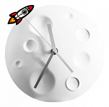 Настенные часы (20 см) Rocket Moon SK CLOCKMOON1
