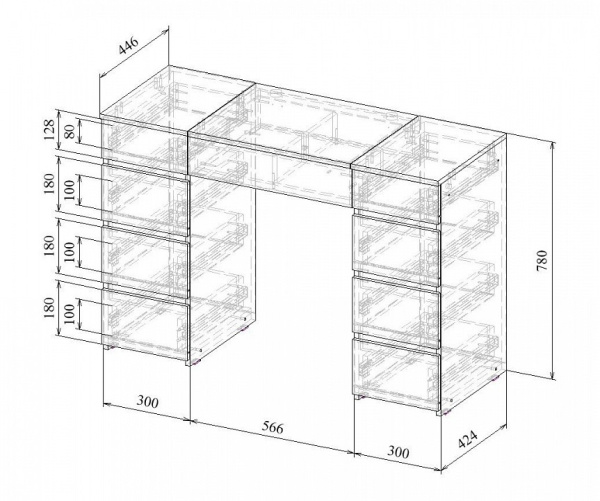 Стол туалетный Триверо-2
