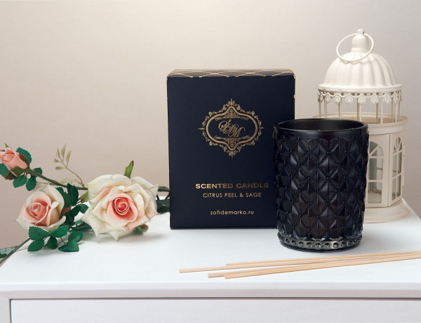 Свеча ароматическая Цитрус и Шалфей Св.8