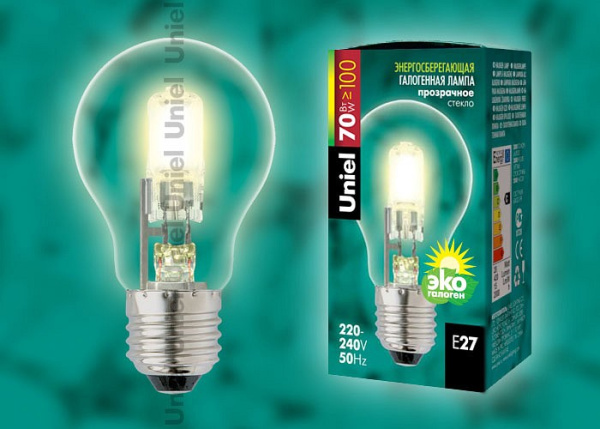 Лампа галогеновая Uniel  E27 70Вт K 5228